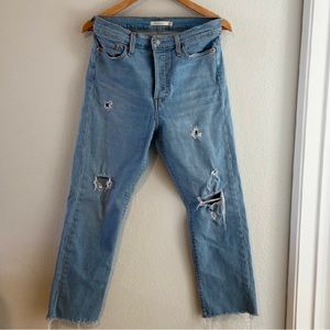 Levi’s Wedgie Straight Button Fly Jeans light wash